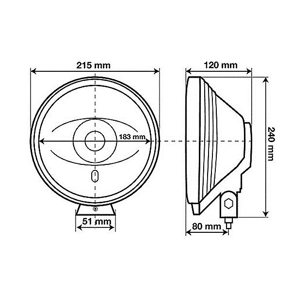 Προβολεας Angel-eyes 12/24V H3 130W Λευκος - Thumbnail 2