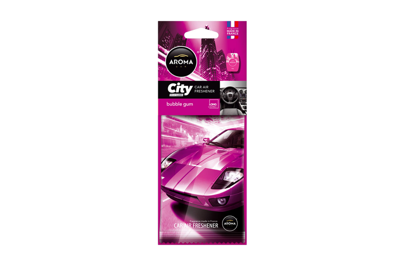 Amio – Αρωματικό Αυτοκινήτου Κρεμαστό Aroma City Card Bubble Gum για Φρεσκάδα & Καθημερινή Χρήση – 1 Τεμ. (A92670/AM)