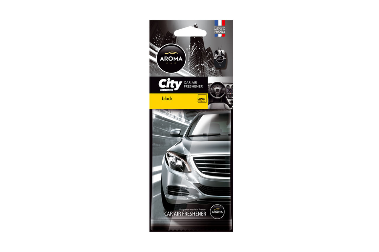 Amio – Αρωματικό Αυτοκινήτου Κρεμαστό Aroma City Card Black για Φρεσκάδα & Καθημερινή Χρήση – 1 Τεμ. (A92667/AM)