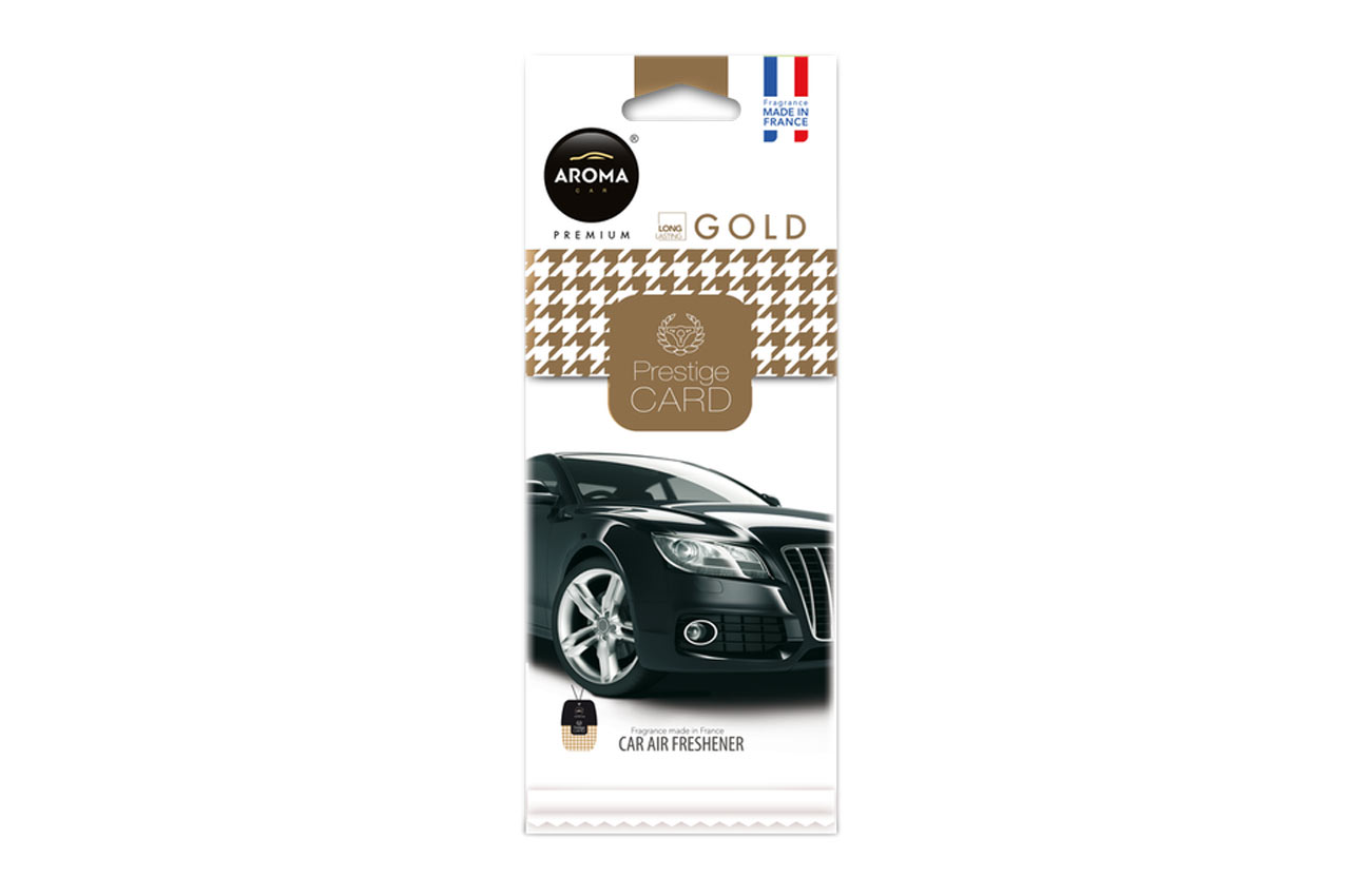 Amio – Αρωματικό Αυτοκινήτου Κρεμαστό Aroma Prestige Card Gold για Φρεσκάδα & Καθημερινή Χρήση – 1 Τεμ. (A92666/AM)