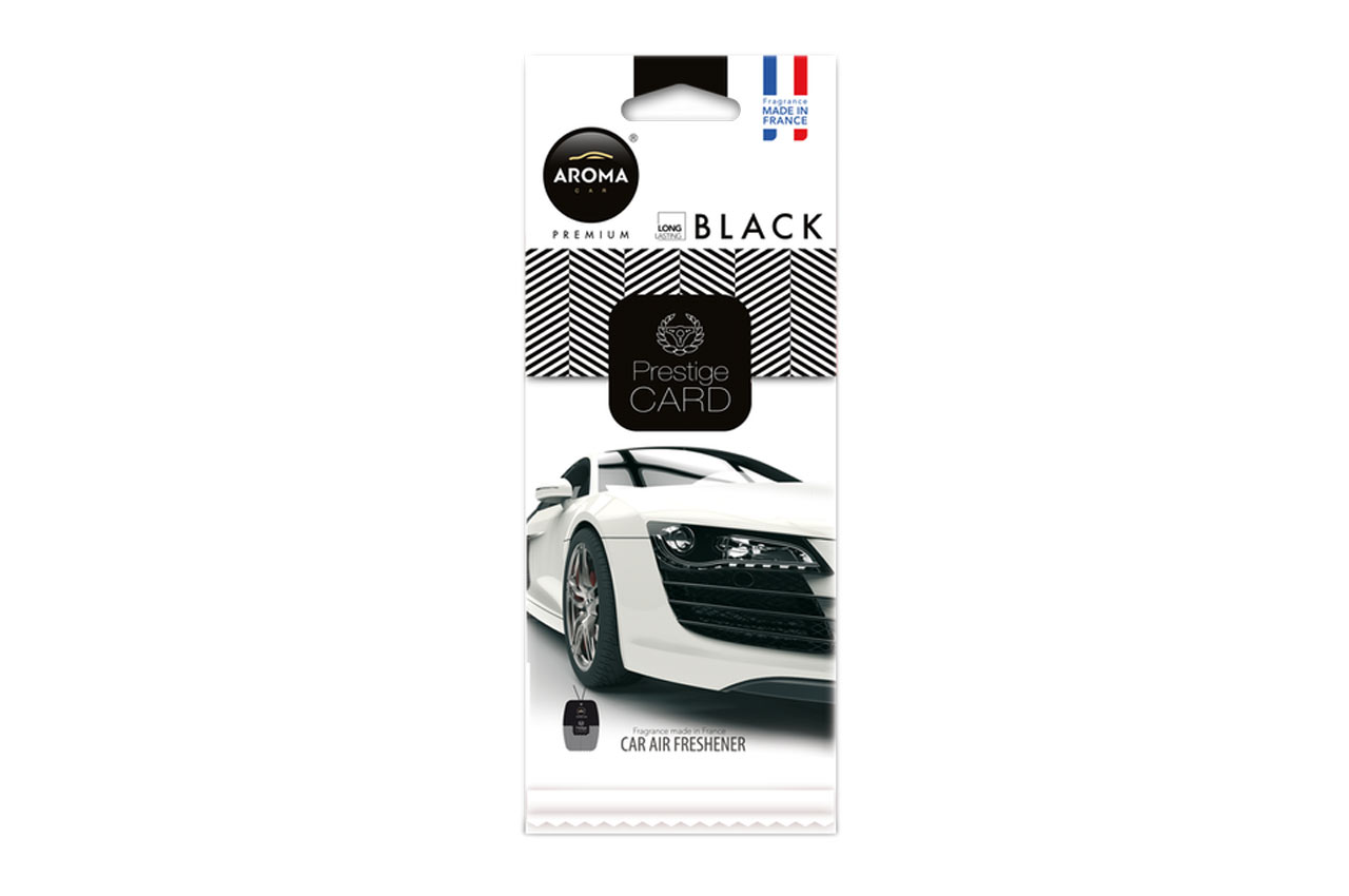 Amio – Αρωματικό Αυτοκινήτου Κρεμαστό Aroma Prestige Card Black για Φρεσκάδα & Καθημερινή Χρήση – 1 Τεμ. (A92664/AM)
