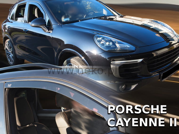 Heko - Ανεμοθραύστες Παραθύρων Για Porsche Cayenne (92A) 2010 > 2017 5πορτο υλικό Acrylic Χρώμα Φιμέ - 2 τεμ. (ΑΝΕΜ.26303)