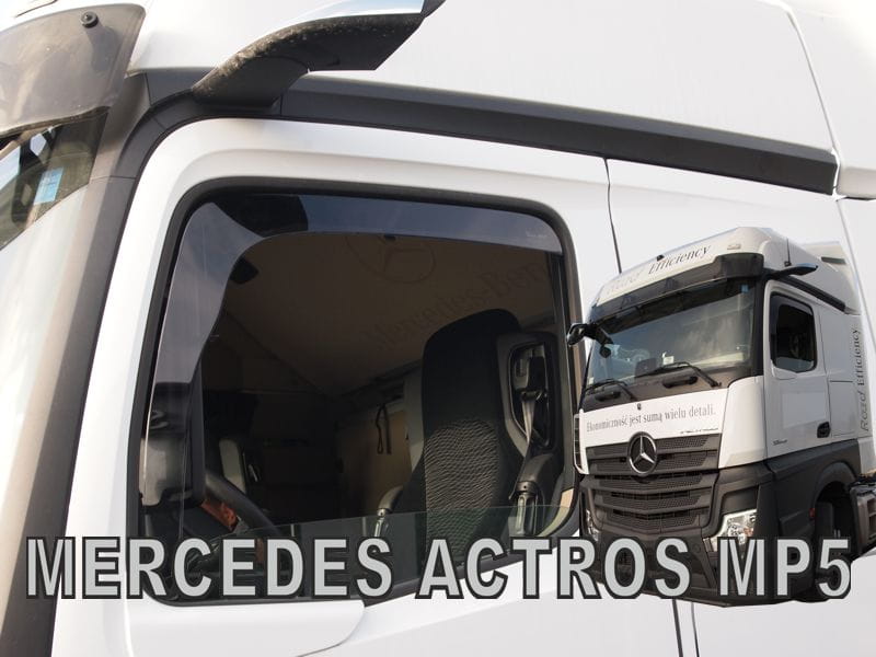Heko - Ανεμοθραύστες Παραθύρων Για Mercedes Benz Actros MP4 / MP5 2012 > / Antos 2012 > / Arocs 2013 > 2πορτο υλικό Acrylic Χρώμα Φιμέ (Με Κάμερα) - 2 τεμ. (ΑΝΕΜ.23647/TRUCK)