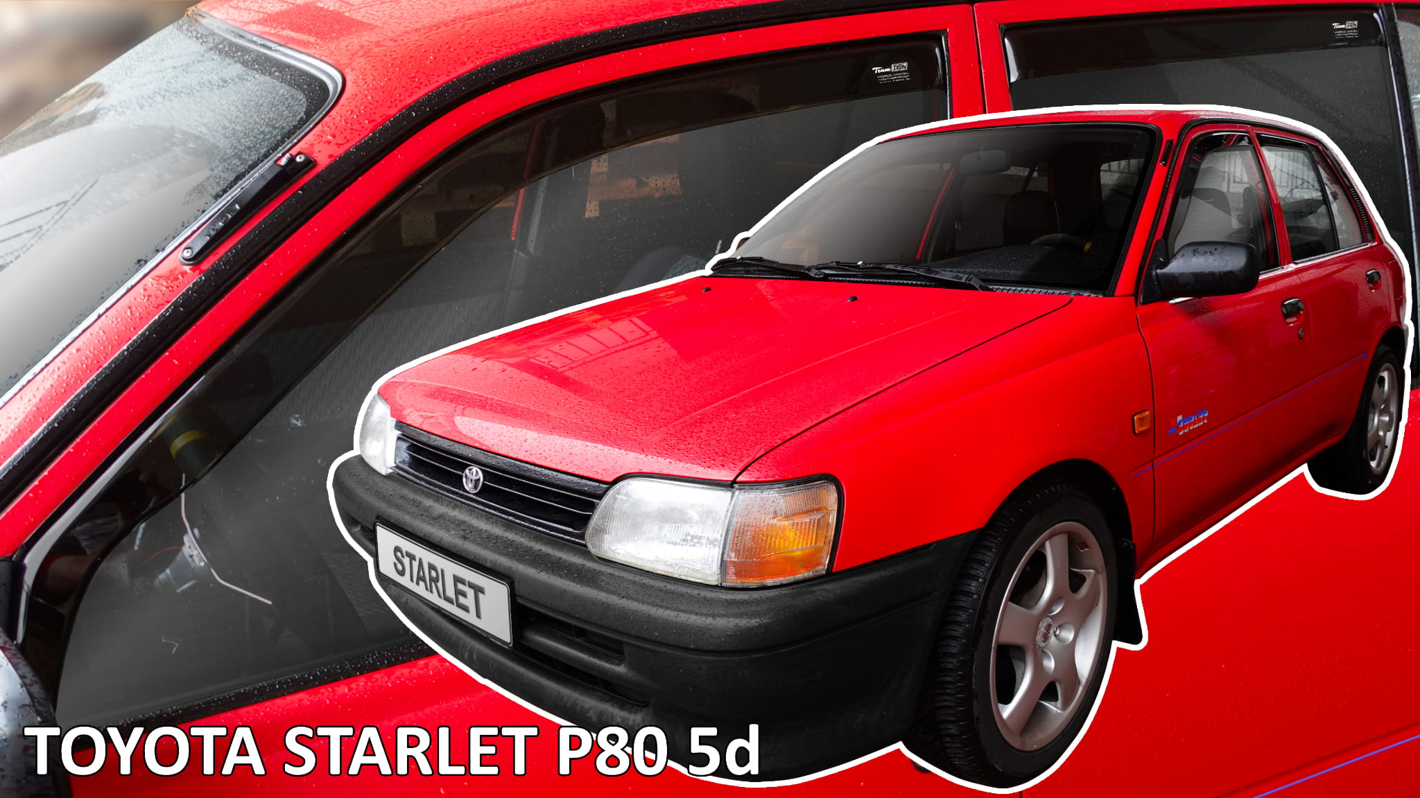 Heko - Ανεμοθραύστες Παραθύρων Για Toyota Starlet (P80) 1989 > 1996 5πορτο υλικό Acrylic Χρώμα Φιμέ - 4 τεμ. (ΑΝΕΜ.SET29693)