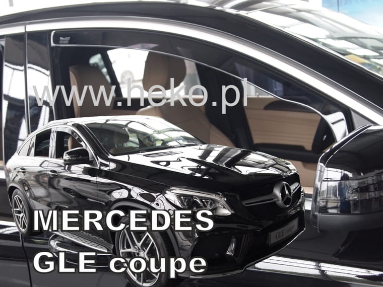 Heko - Ανεμοθραύστες Παραθύρων Για Mercedes Benz GLE-Class Coupe (C292) 2016 > 2019 5πορτο υλικό Acrylic Χρώμα Φιμέ - 2 τεμ. (ΑΝΕΜ.23602)