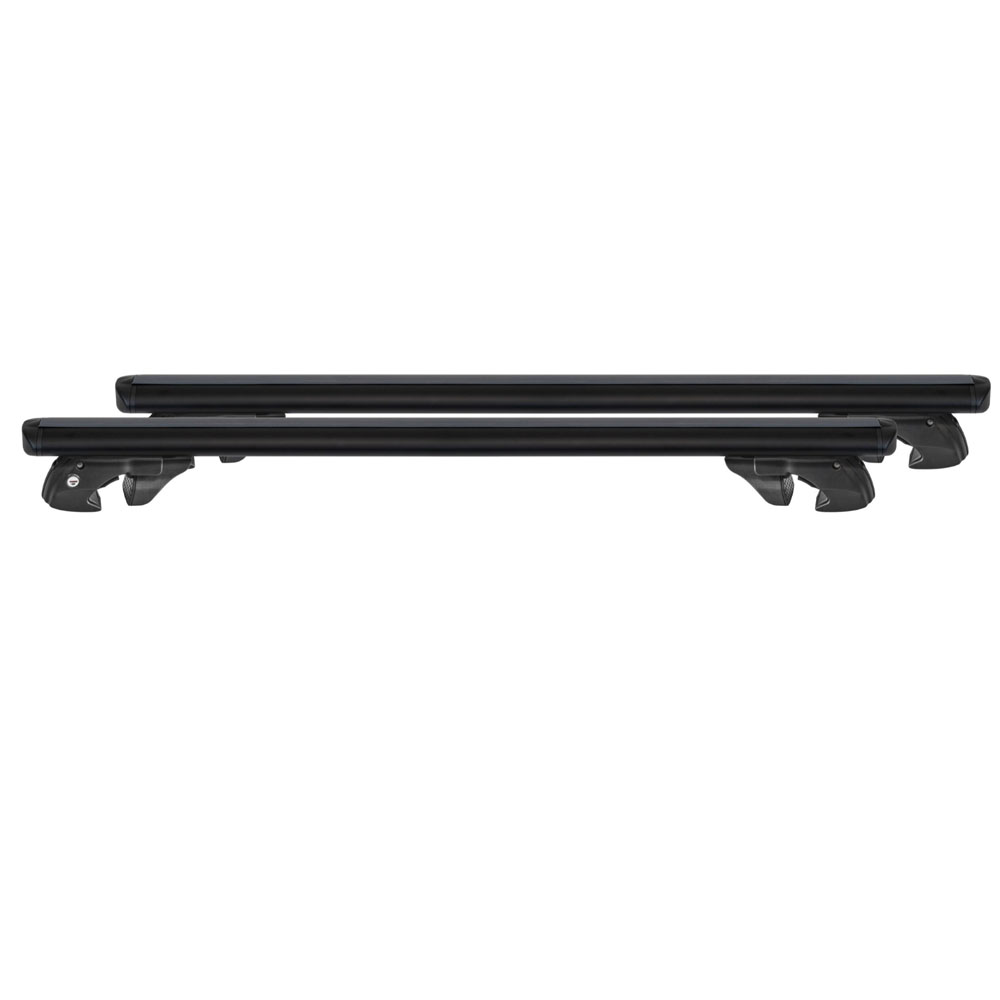 MENABO ΜΠΑΡΕΣ ΟΡΟΦΗΣ ΑΛΟΥΜΙΝΙΟΥ FENDER 118 cm ΣΕ ΜΑΥΡΟ ΧΡΩΜΑ ΓΙΑ Infiniti QX50 (J50) 5 doors 2013> ΜΕ RAISED RAILS - 2 ΤΕΜ. (14660/MB)