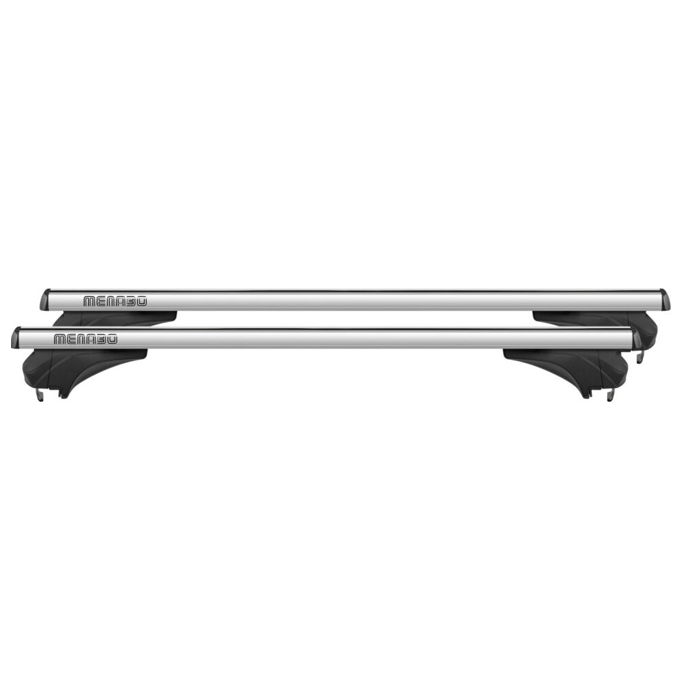 MENABO - Μπάρες Οροφής Αλουμινίου ARIEM 118.5 cm Ασημί για Alfa Romeo Stelvio 03/2017 > 5πορτο / SUV με Flush Rails - 2 τεμ. (14700/MB)