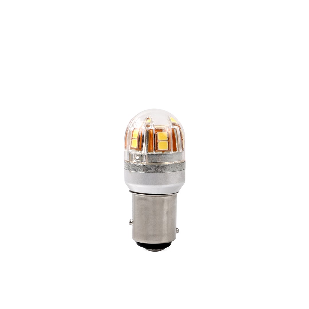 P21/5W 12/24V BAY15d 2,8W 15xSMD2835 LED ΛΕΥΚΟ CAN-BUS BLISTER M-TECH 1ΤΕΜ.