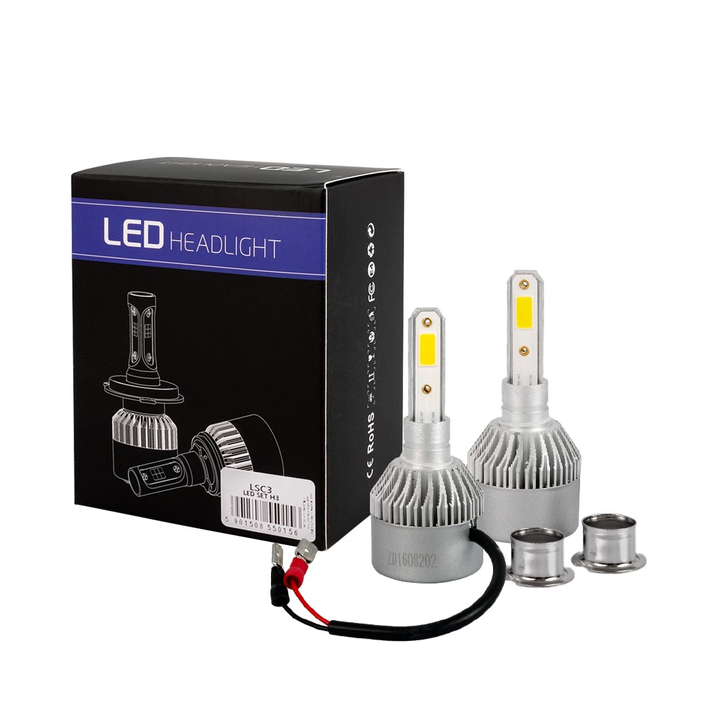 H3 LED SET C6 1224V 6500K 10000lm 80W ΛΑΜΠΑ ΜΕ COB EPISTAR 1021 LED ΚΑΙ ΑΝΕΜΙΣΤΗΡΑΚΙ M-TECH - 2 ΤΕΜ