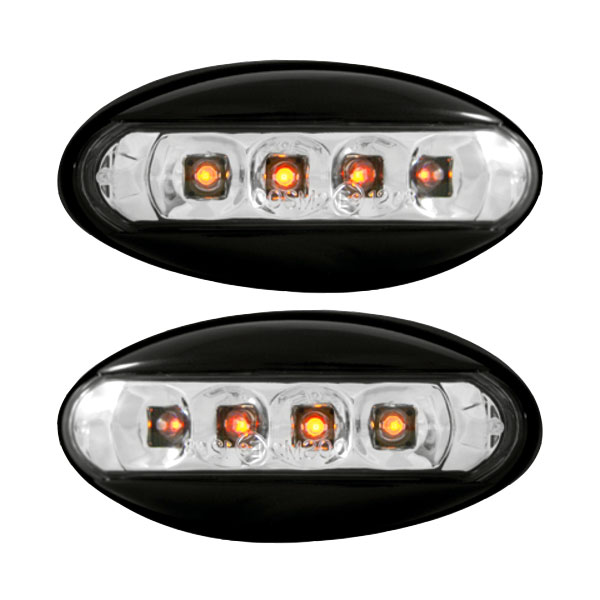 PEUGEOT 206206cc307 LED BLACKCLEAR ΠΛΑΙΝΟ 2ΤΕΜ