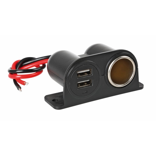 ΠΡΙΖΑ ΑΝΑΠΤΗΡΑ 15A ΜΕ ΔΙΠΛΟ USB ΦΟΡΤΙΣΗΣ ΒΑΣΗ ΚΑΙ ΕΝΔΕΙΞΗ LED 1224V