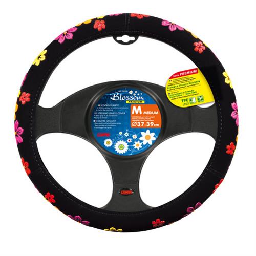 Lampa Κάλυμμα Τιμονιού Αυτοκινήτου Blossom Άοσμο 37-39εκ. Άοσμο Βελούδινο με PU λουλούδια Πολύχρωμο - 1 τεμ. (L3312.6)