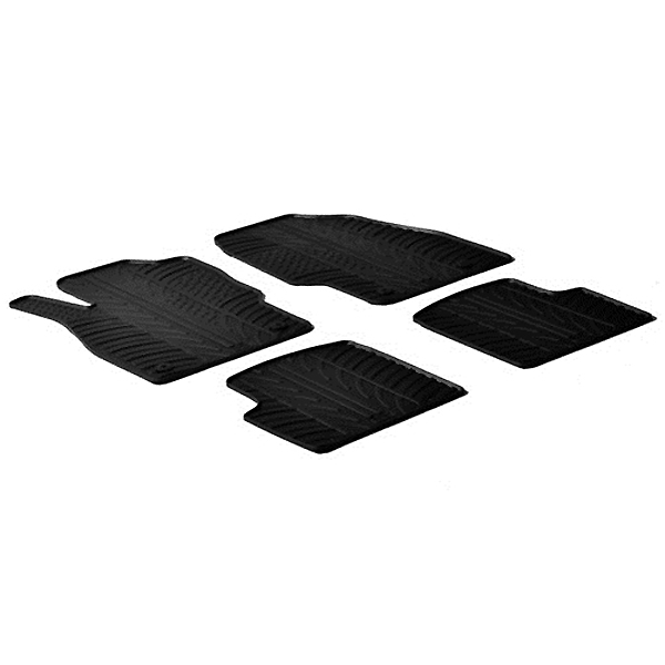 LAMPA - ΠΑΤΑΚΙΑ ΑΥΤΟΚΙΝΗΤΟΥ ΑΠΟ ΛΑΣΤΙΧΟ ΓΙΑ OPEL CORSA D 09/2006-2014 ΣΕ ΜΑΥΡΟ ΧΡΩΜΑ ME ΚΟΥΜΠΩΜΑΤΑ - 4 ΤΕΜ.