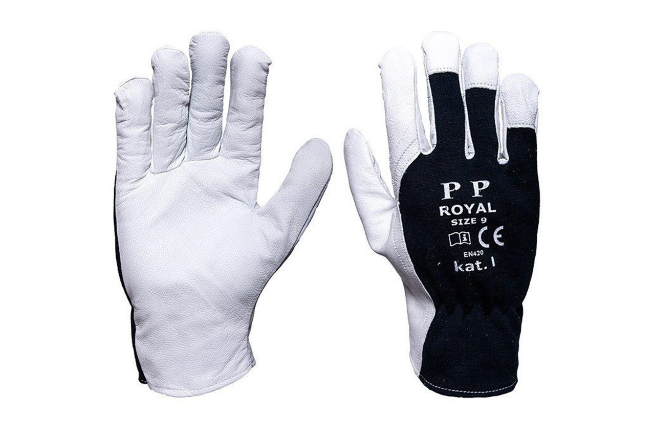 ΓΑΝΤΙΑ ΕΡΓΑΣΙΑΣ ΔΕΡΜΑΤΙΝΑ ΛΕΥΚΟΜΑΥΡΟ ΜΕΓΕΘΟΣ 10  AMIO -2 ΤΕΜ