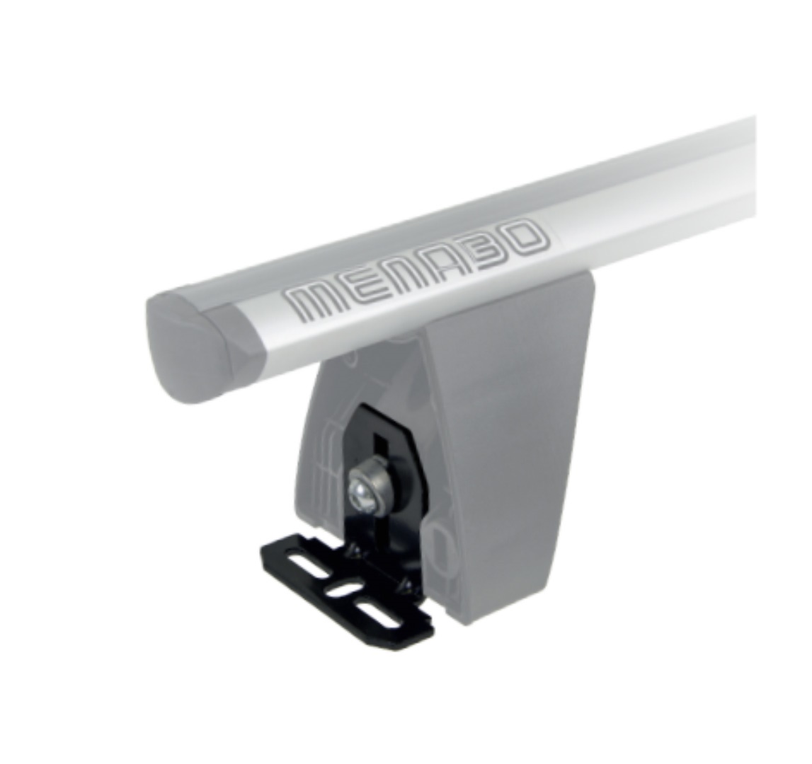 MENABO DLFIX206FP KIT TYPE FP Άκρα (Πόδια) για Μπάρες Οροφής Delta / Omega / χρώματος Black / Silver - 1 Σετ (10620/MB)